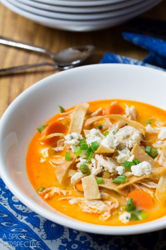 Slow Cooker Buffalo Chicken Soup