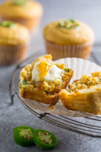 Honey Jalapeno Cornbread Muffins