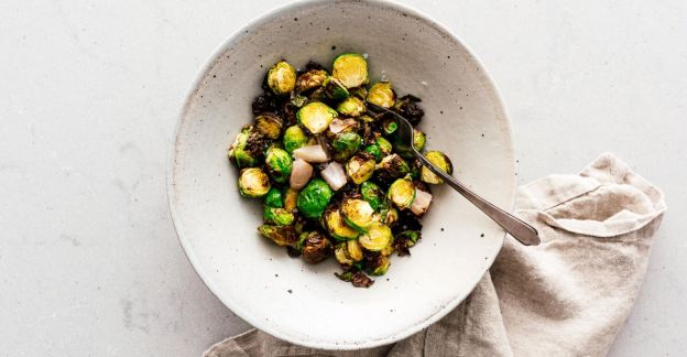 Air Fryer Roasted Brussels Sprouts