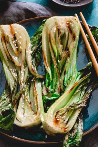 Simple Grilled Baby Bok Choy