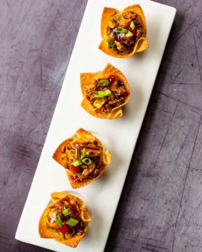 Chicken Egg Roll Wonton Cups