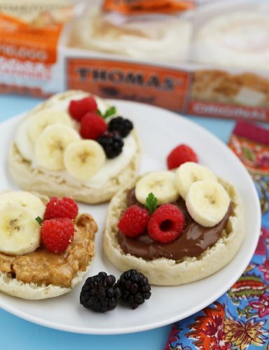 English Muffin Fruit Breakfast Pizzas