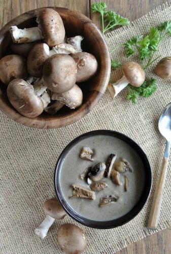 Exotic mushroom soup