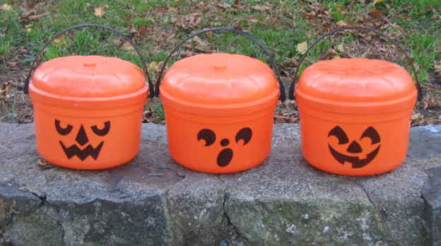 Halloween Ghost and Pumpkin Buckets - 1985-2006