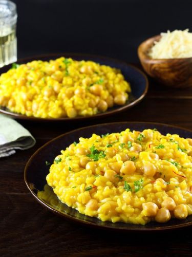 Saffron Chickpea Risotto