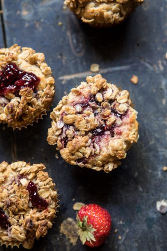 PB&J Oat Streusel Muffins