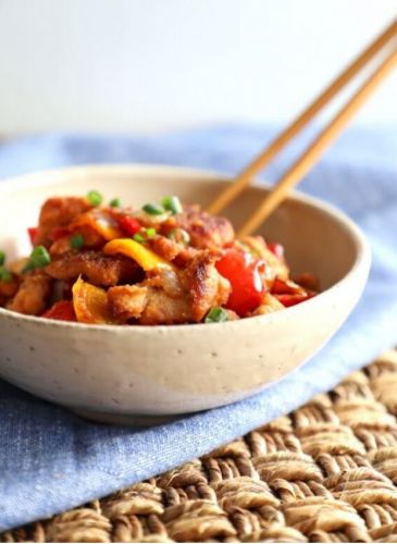 Keto Sweet and Sour Pork Sheet Pan Meal