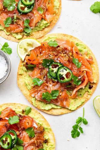 The Best Salmon Tostadas