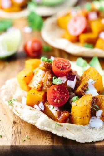 Maple Roasted Butternut Squash Tacos