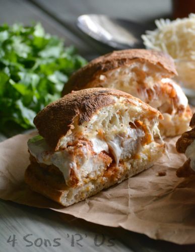 Cheesy Chicken Parmesan Sandwiches and Basil Garlic Aioli