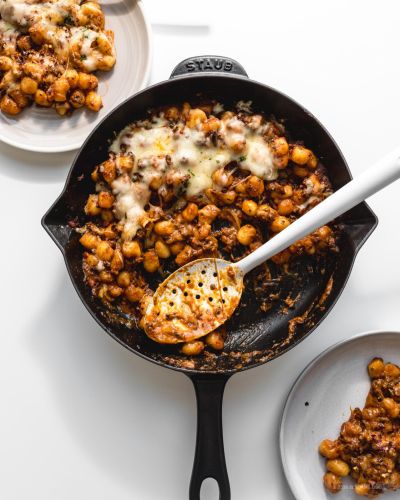 Extra Cheesy Baked Gnocchi Bolognese