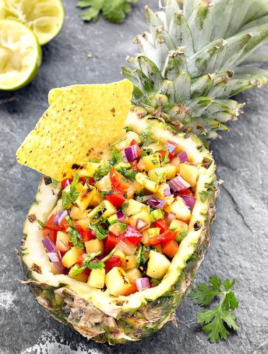 Tropical Grilled Pineapple Salsa