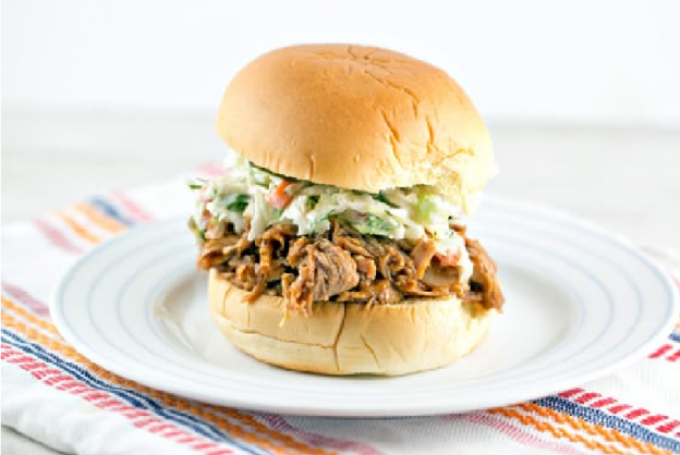 BBQ Slow Cooker Pulled Pork Sliders