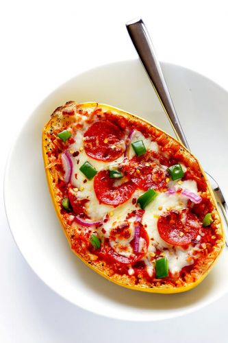 Pizza Spaghetti Squash Boats