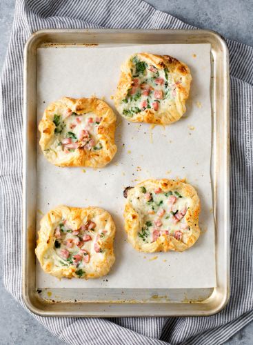 Ham and Cheese Spinach Puffs