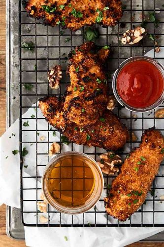 Air Fryer Sweet and Spicy Walnut Chicken Tenders