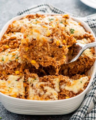 Chicken Enchilada Rice Casserole