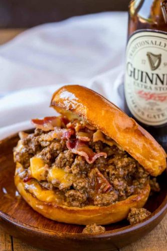 Bacon Beer and Cheese Sloppy Joes