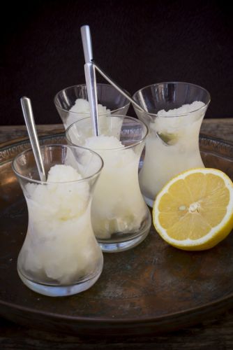 Vodka lemon sorbet