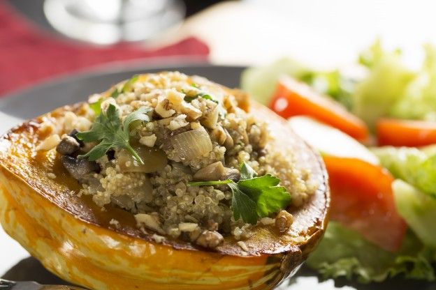 Quinoa-stuffed acorn squash