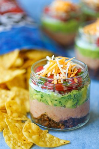 5-Layer Mason Jar Taco Dip