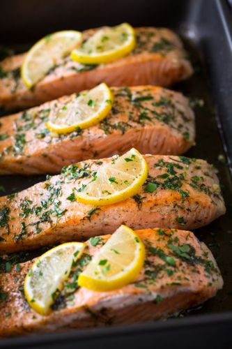 Salmon Roasted in Butter