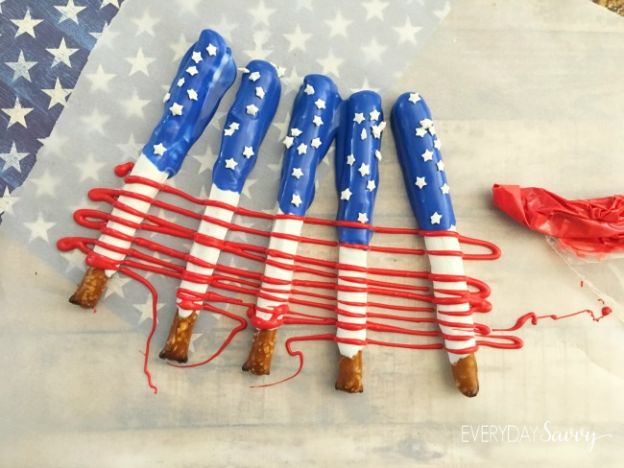 American flag pretzels