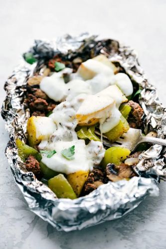 Foil Pack Philly Cheesesteak Dinners