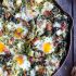 Fontina Spinach and Artichoke Breakfast Pasta Hash