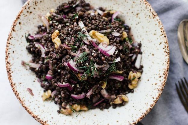 French Lentil Salad with Walnuts and Citrus Vinaigrette