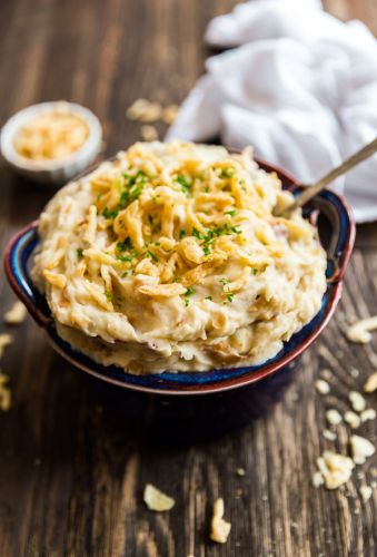 French Onion Creamy Mashed Potatoes