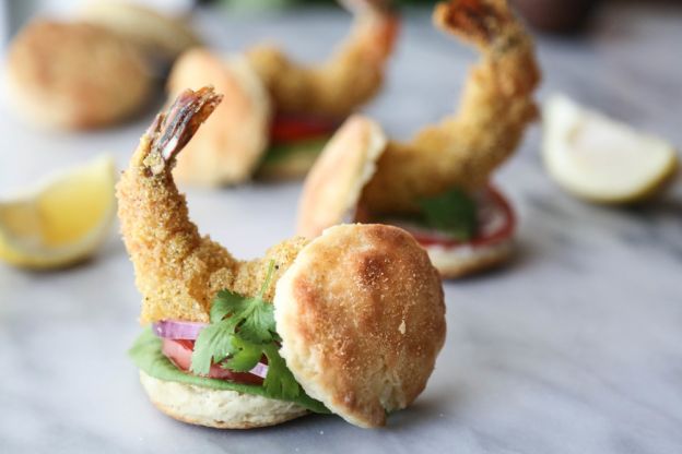 Fried Shrimp Biscuit Slider