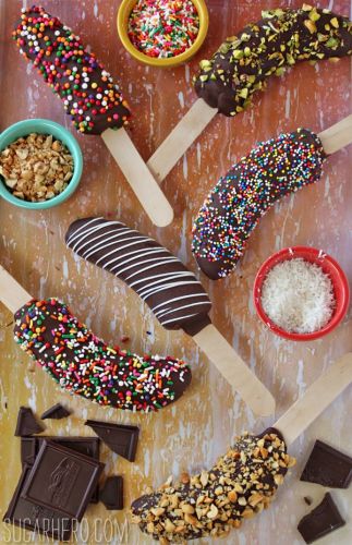 Chocolate-Dipped Frozen Bananas