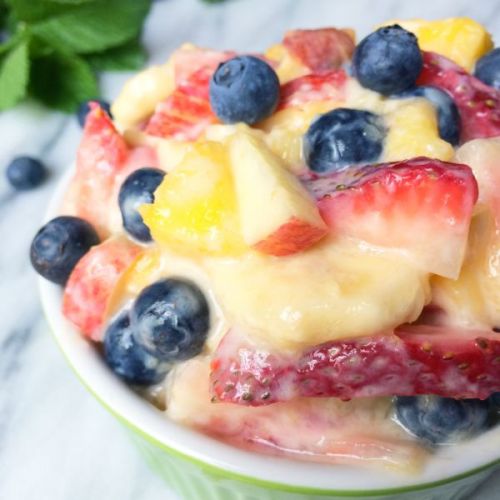 Fruit Salad With Honey Yogurt Dressing