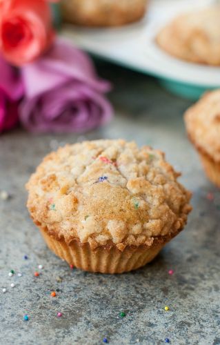 FUNFETTI EGGNOG MUFFINS