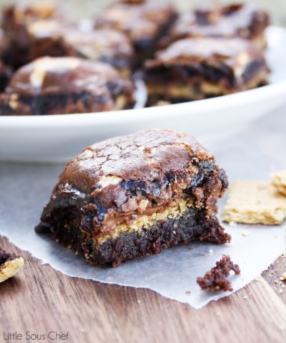 Gooey s'mores brownies with Hershey's chocolate