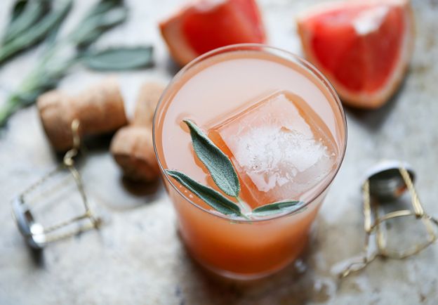 Grapefruit And Sage Champagne Cocktail