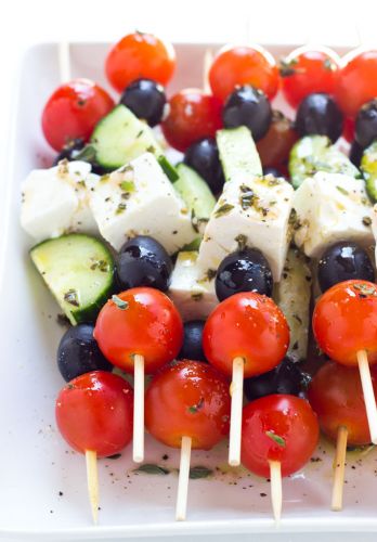 Greek salad skewers