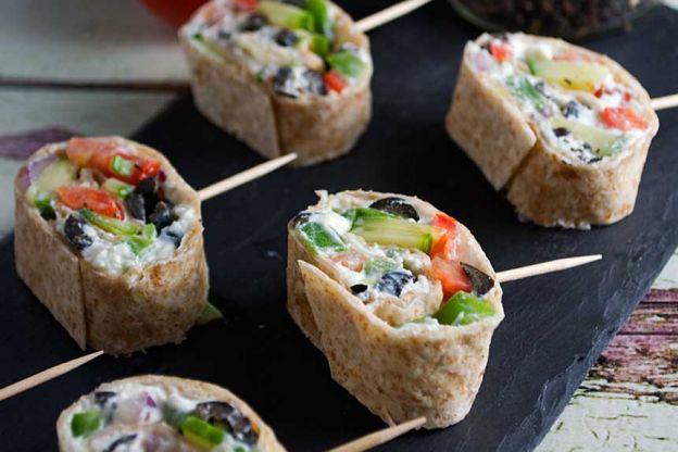 Greek Tortilla Pinwheels