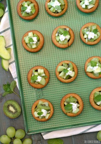 Green Fruit Salad Cookie Cups