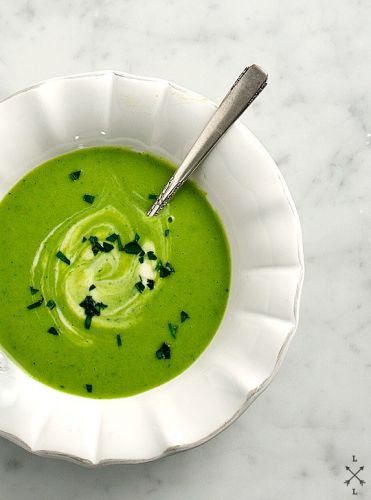 Green Garbanzo Leek Soup