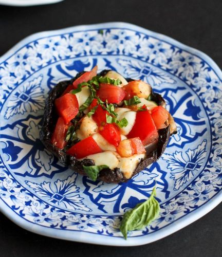 Grilled Caprese Stuffed Portobello Mushrooms