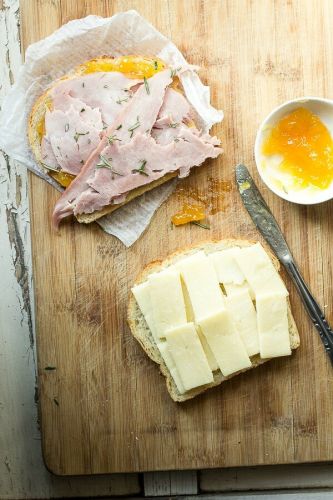 Grilled Cheese Ham Sandwich With Pineapple Jelly