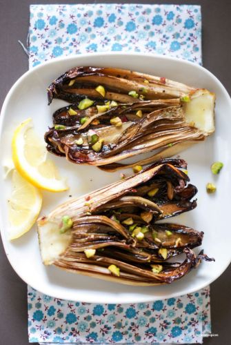 Grilled Radicchio With Lemon And Pistachios