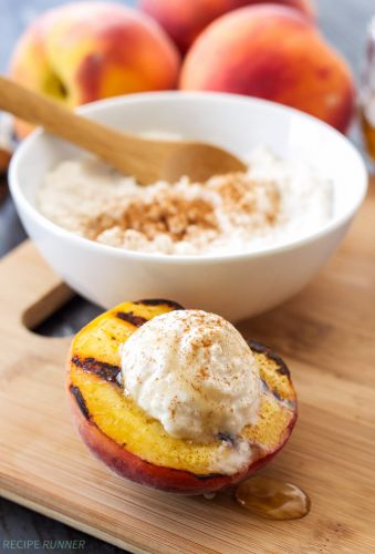 Grilled Peaches with Cinnamon Honey Ricotta