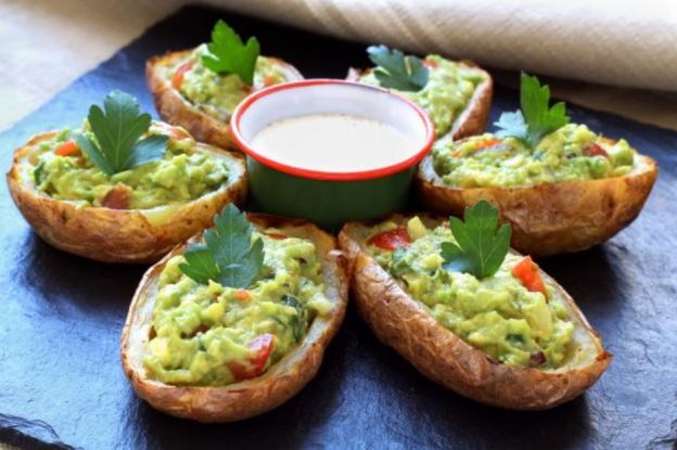 Guacamole-Stuffed Potato Skins