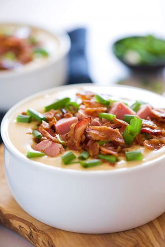 Ham and White Cheddar Beer Cheese Soup