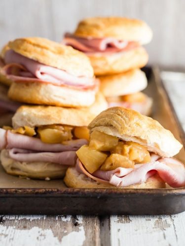 Ham, Pineapple and Biscuit Sandwiches