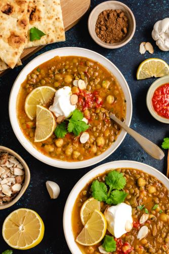 Harira (Moroccan Chickpea and Lentil Soup)