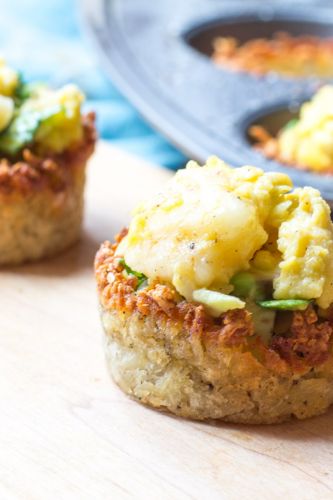 Hash Browns Poutine Cups with Egg Scramble